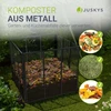 Juskys Komposteris 450L 80x80x70 cm juodas