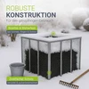 Juskys Komposto dėžė 80x80x70 cm Sidabrinė metalinė