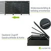 Juskys Metalinis ratinis šiukšlių dėžės dėžė Arel 3 konteineriai 136x120x80 cm antracito spalvos