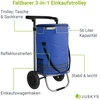Juskys Pirkinių vežimėlis su dviem ratais 98x37x43 cm tamsiai mėlynas