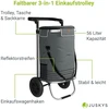 Juskys Pirkinių vežimėlis su dviem ratais 98x37x43 cm pilkas
