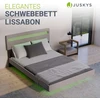 Juskys Plaukiojanti lova Lissabon 140x200 cm balta LED