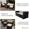 Lauko baldų komplektas Juskys Poilsio komplektas Punta Cana 178x69x65 cm Juodas Poliratanas