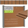 Juskys Privatumo tvora Homestar komplektas 7 panelės 8 stulpai 170x2x180 cm ąžuolas