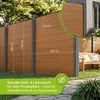 Juskys Privatumo tvora Homestar komplektas 7 panelės 8 stulpai 170x2x180 cm ąžuolas