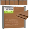 Juskys Privatumo tvora Homestar rinkinys 6 skydai + 7 stulpai 170x2x180 cm ąžuolo spalvos