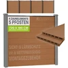 Juskys Privatumo tvora komplektas 4 paneliai ir 5 stulpai 170x2x180 cm iš ąžuolo