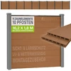 Juskys Privatumo tvora Rinkinys 9 skydai 170x2x180 cm Tikas 10 stulpų