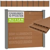 Juskys Privatumo tvora Rinkinys 9 skydai 170x2x180 cm Tikas 10 stulpų