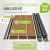 Juskys Privatumo tvoros komplektas 10 panelių 11 stulpų 170x2x180 cm iš tiko medienos
