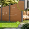 Juskys Privatumo tvoros komplektas 10 panelių 11 stulpų 170x2x180 cm iš tiko medienos