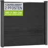 Juskys Privatumo tvoros skydų rinkinys Homestar 1 skydas + 2 stulpai 170x2x180 cm antracito/šviesiai pilka