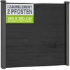 Juskys Privatumo tvoros skydų rinkinys Homestar 1 skydas + 2 stulpai 170x2x180 cm antracito/šviesiai pilka