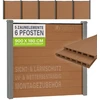 Juskys Privatumo tvoros skydų rinkinys Homestar 5 vnt. 170x2x180 cm, ąžuolo spalvos, su 6 stulpais