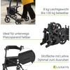 Juskys Rollator Vital 63x68x80-94 cm juodas/pilkas