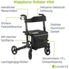 Juskys Rollator Vital 63x68x80-94 cm juodas/pilkas