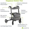 Juskys Rollator Vital 63x68x80-94 cm pilka/juoda