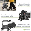 Juskys Rollator Vital 63x68x80-94 cm pilka/juoda
