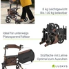 Juskys Rollator Vital 63x68x80-94 cm rudas