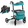 Juskys Rollator Vital 63x68x80 cm Petrol Aliuminis