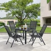 Lauko baldų komplektas Juskys Sodo baldų komplektas Milano 150x90x75 cm Tamsiai pilkas Aliuminis
