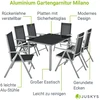 Lauko baldų komplektas Juskys Sodo baldų komplektas Milano 80x80x74 cm Sidabrinė pilka