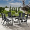 Lauko baldų komplektas Juskys Sodo baldų komplektas Milano 80x80x74 cm Sidabrinė pilka