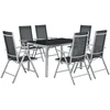 Lauko baldų komplektas Juskys Sodo baldų komplektas Milano 80x80x74 cm Sidabrinė pilka