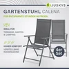 Juskys Sodo kėdės Calena 4 vnt sulankstomos reguliuojamos antracito spalvos