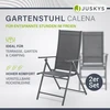 Juskys Sodo kėdės Homestar Calena 2 vnt sulankstomos reguliuojamos antracito spalvos