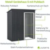 Juskys Sodo namelis 164x88x182 cm Pilkas metalas