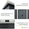Juskys Sodo namelis 164x88x182 cm Pilkas metalas