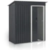 Juskys Sodo namelis S su šlaitiniu stogu 164x88x182 cm antracito spalvos
