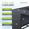 Juskys Sodo namelis XL su dvišlaičiu stogu 164x88x182 cm tamsiai pilkas