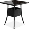 Juskys Sodo stalas Yoro 60x60x73 cm juodas