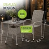 Juskys Sodo stalas Yoro 60x60x73 cm Pilkas Poliratanas