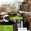 Juskys Sodo stalas Yoro 80x73 cm Juodas Poliratanas
