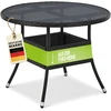Juskys Sodo stalas Yoro 80x73 cm Juodas Poliratanas