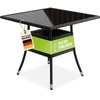 Juskys Sodo stalas Yoro 80x80 cm juodas