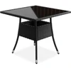 Juskys Sodo stalas Yoro 80x80 cm juodas