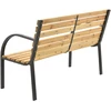 Juskys Sodo suoliukas Homestar Modena 2 vietų 120x62 cm natūralus/antracito spalvos