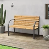 Juskys Sodo suoliukas Homestar Modena 2 vietų 120x62 cm natūralus/antracito spalvos