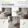 Juskys Sofa Coredo 250x56x155 cm Šviesiai pilka korduro medžiaga