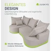 Juskys Sofa Tirano 300x83x155 cm Smėlio spalvos veliūro apmušalas