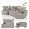 Juskys Sofa Tirano 300x83x155 cm Smėlio spalvos veliūro apmušalas