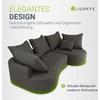 Juskys Sofa Tirano 300x83x155 cm Tamsiai pilkas aksomas