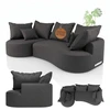 Juskys Sofa Tirano 300x83x155 cm Tamsiai pilkas aksomas