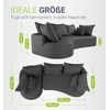 Juskys Sofa Tirano 300x83x155 cm Tamsiai pilkas aksomas