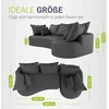 Juskys Sofa Tirano 300x83x155 cm Tamsiai pilkas aksomas