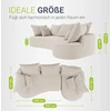 Juskys Sofa Tirano su dešine pufu 250x56x155 cm kreminė